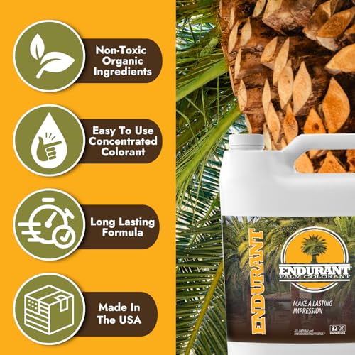 Endurant Palm Colorant – Non-Toxic Palm Tree Protector - Enhances Natural Beauty - Prevents Sunscald & Bark Damage -Easy Annual Application - Vibrant Long-Lasting Trunk Care - 32 oz - Image 2