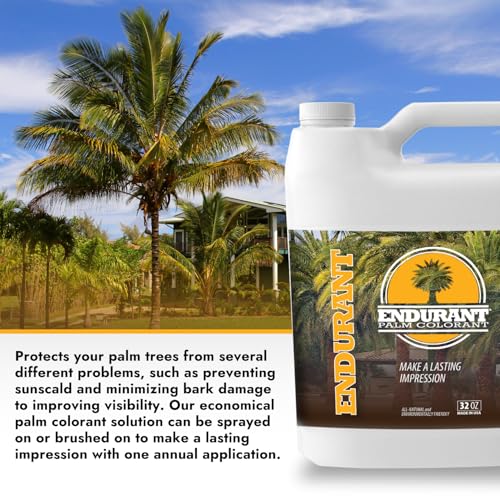 Endurant Palm Colorant – Non-Toxic Palm Tree Protector - Enhances Natural Beauty - Prevents Sunscald & Bark Damage -Easy Annual Application - Vibrant Long-Lasting Trunk Care - 32 oz - Image 4