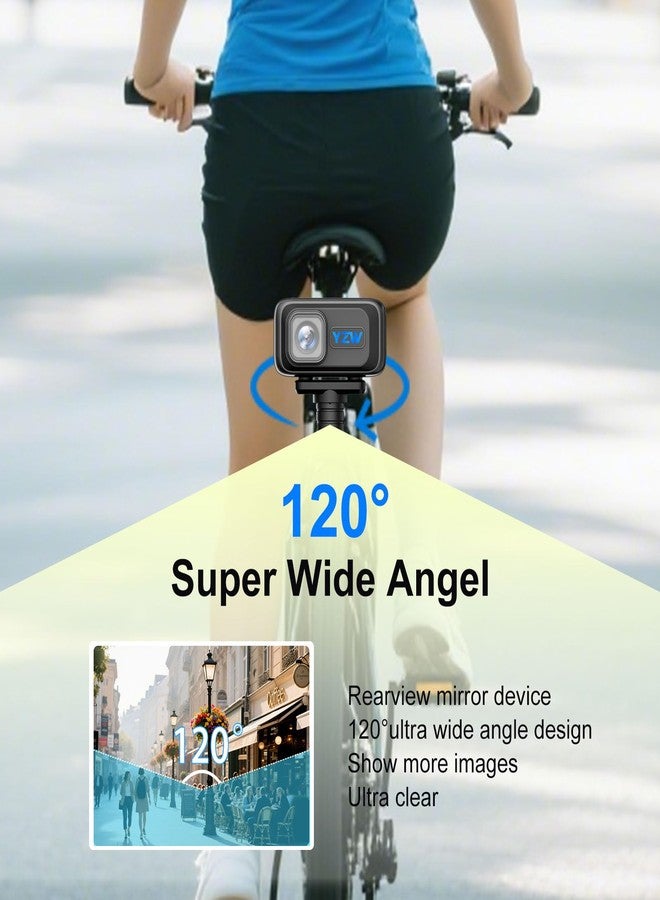 YZW MT100 Motorcycle Bicycle Cycling Recorder, Motorcycle Dash Cam with 64GB SD Card, 2K HD Video Recording, 3 Brackets Contains, Suitable for Different Models, WiFi Mobile APP One-Click Connectivity - Image 3