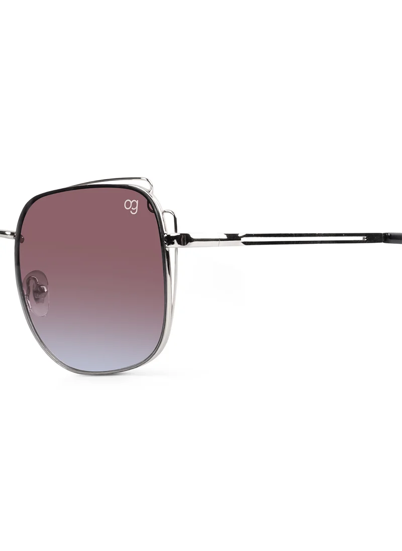 Woggles Latest & Stylish UV Protected Gradient Purple Square Sunglasses for Men & Women