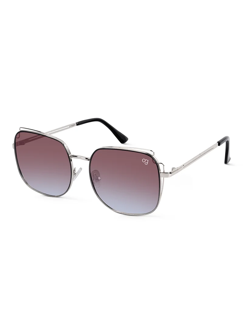 Woggles Latest & Stylish UV Protected Gradient Purple Square Sunglasses for Men & Women