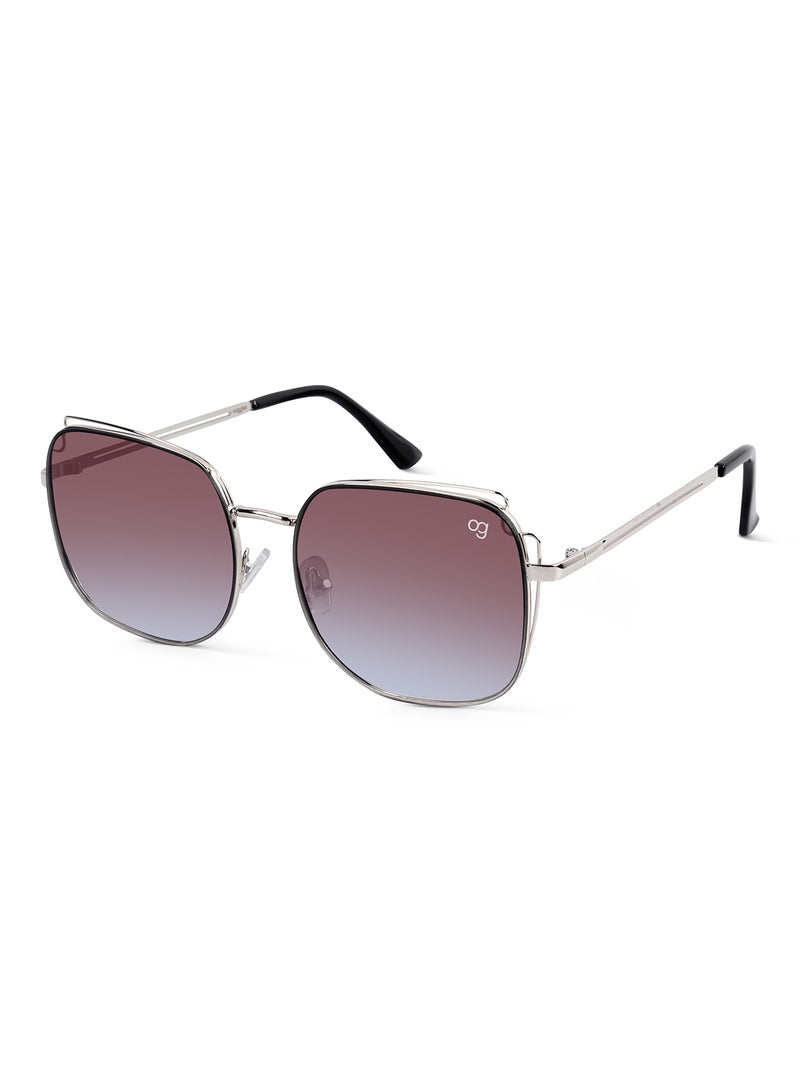Woggles Latest & Stylish UV Protected Gradient Purple Square Sunglasses for Men & Women  - Image 1