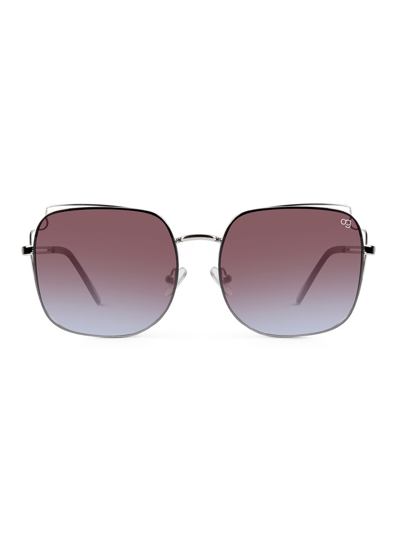 Woggles Latest & Stylish UV Protected Gradient Purple Square Sunglasses for Men & Women  - Image 3