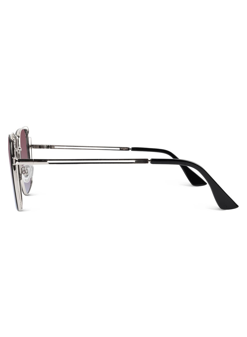Woggles Latest & Stylish UV Protected Gradient Purple Square Sunglasses for Men & Women  - Image 5