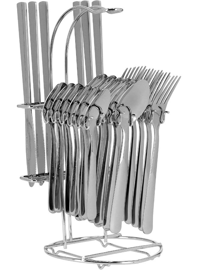 Royalford 25-Piece Stainless Steel Cutlery Set Silver - Image 3
