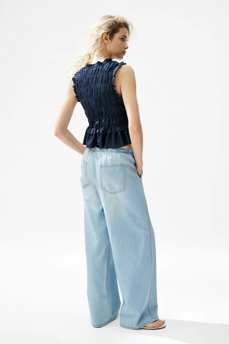 H&M  Denim drawstring trousers for Women | Best Price UAE
