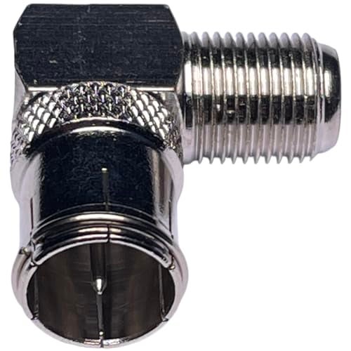 CESS Right Angle Coax F-Jack to F-Quick Push On Plug, Male/Female Adapter (10 Pack) - Image 5