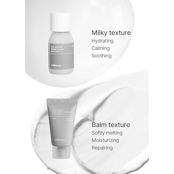 celimax Dual Barrier Trial Kit Travel Size, Gift Set | with Creamy Toner & Skin Wearable Cream, Travel Size, Mini-sized Gift Set, Ceramides, Peptide - Image 3