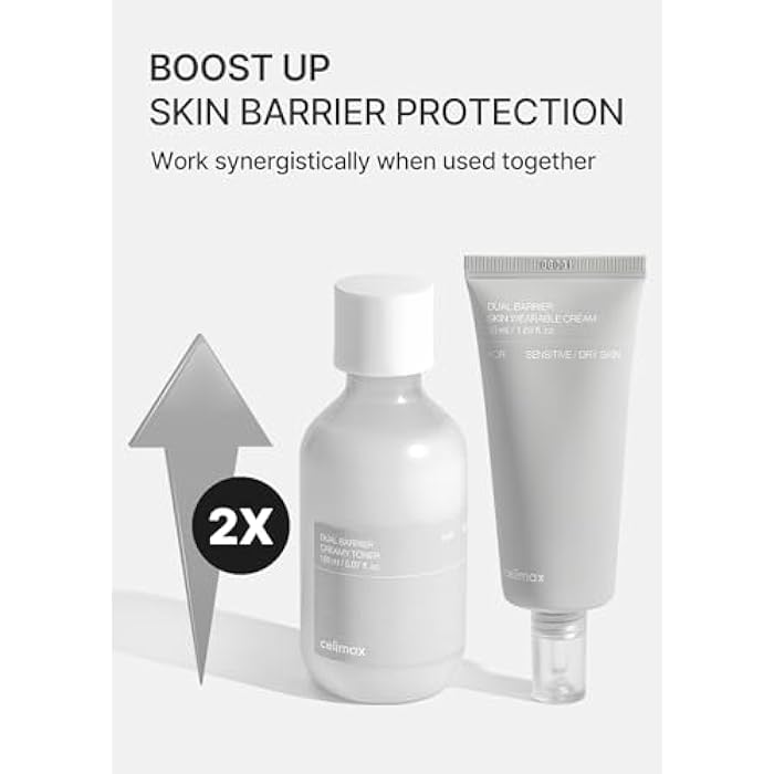 celimax Dual Barrier Trial Kit Travel Size, Gift Set | with Creamy Toner & Skin Wearable Cream, Travel Size, Mini-sized Gift Set, Ceramides, Peptide - Image 4