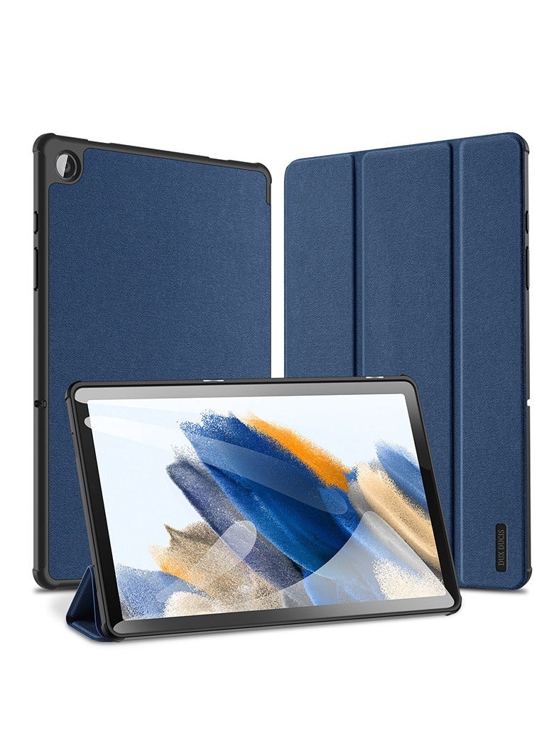 عام غطاء مناسب لـ Samsung Tab A11 Plus - غطاء جلدي مقاوم للخدوش، نوع الطية الثلاثية، تغطية كاملة