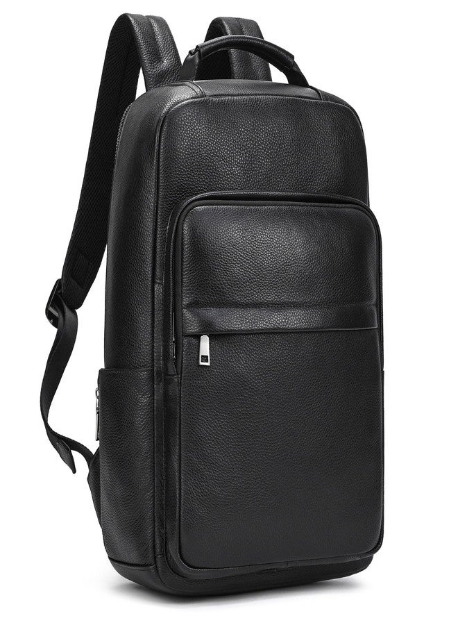 LUUFAN Genuine Leather Shoulder Bag Men Women Casual Backpack Slim Daypack Laptop Rucksack Business Travel Outdoor Bag - Image 1