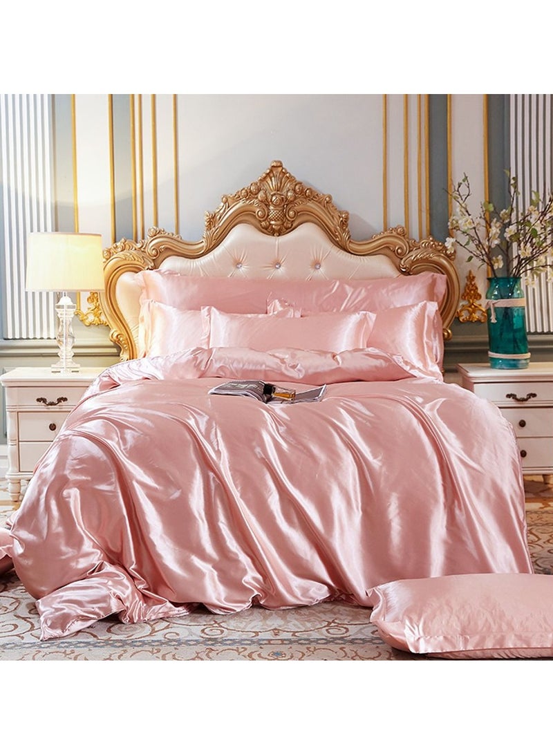 Sharpdo Four-piece bedding set microfiber soft quilt set with 1 quilt cover, 1 flat sheet and 2 pillowcases 2m bed（220*240cm） - Image 2