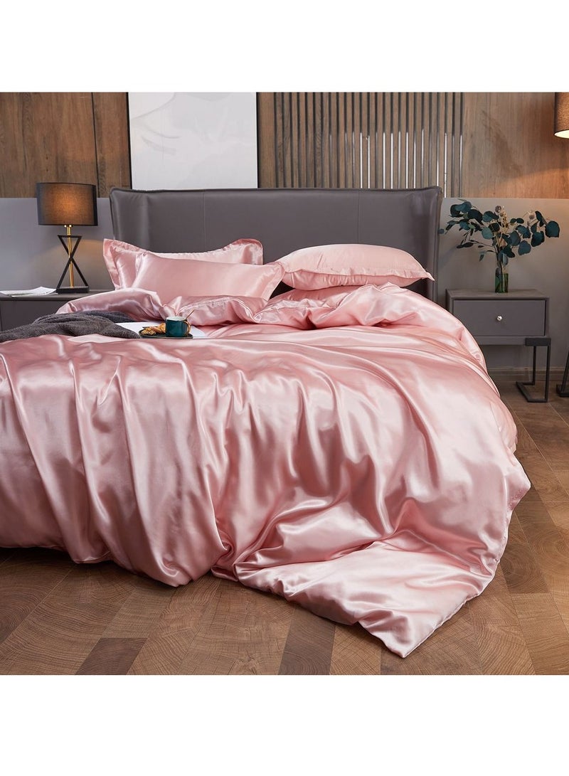 Sharpdo Four-piece bedding set microfiber soft quilt set with 1 quilt cover, 1 flat sheet and 2 pillowcases 2m bed（220*240cm） - Image 4