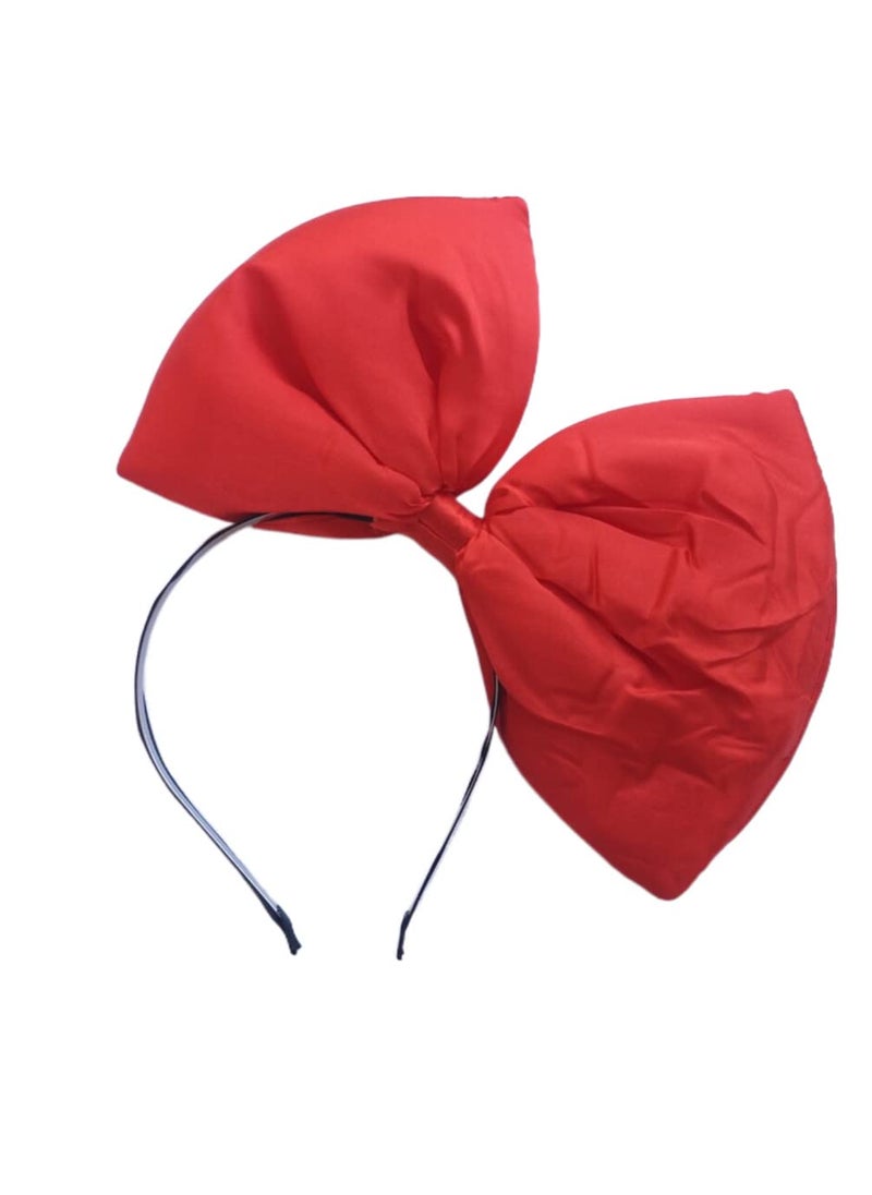 Honkenda Red Big Bow Headband Hair Bow for Women 10 Huge Bowknot Hairband Hair Hoop Headwear for Halloween Cosplay Christmas Costume Party 