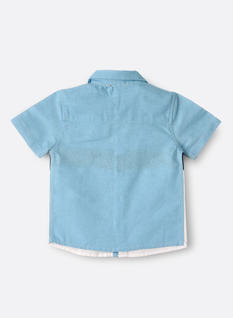 JAM Woven Cut & Sew Shirt With Mandarin Collar - Image 2