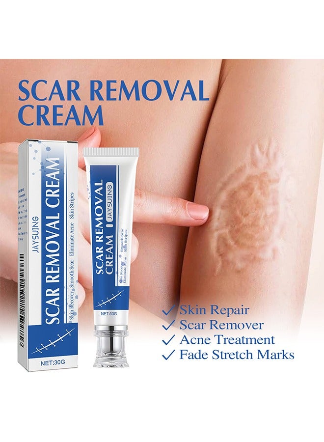 Jaysuing Scar Removal Cream - Acne Scar Cream Rapid Repair Scar Cream for Acne Surgery Injury Burns Advanced Gel Acne Scar Spot Treatment Suitable for All Skin Types 30g - Image 1