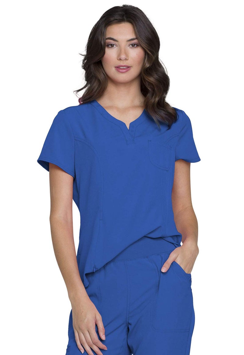 HeartSoul Tuckable V-Neck Medical Scrubs for Women, Performance Fabric HS710, XXS, Royal - Image 1
