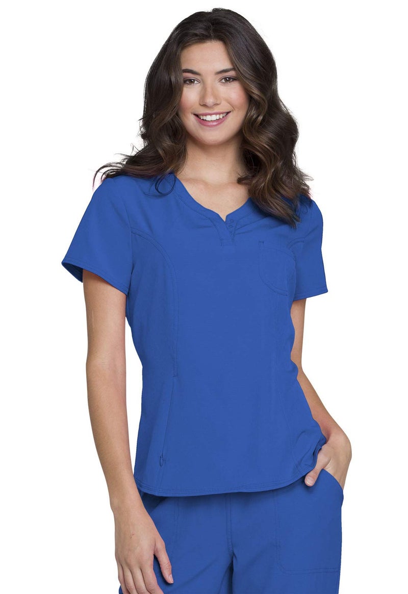 HeartSoul Tuckable V-Neck Medical Scrubs for Women, Performance Fabric HS710, XXS, Royal - Image 5