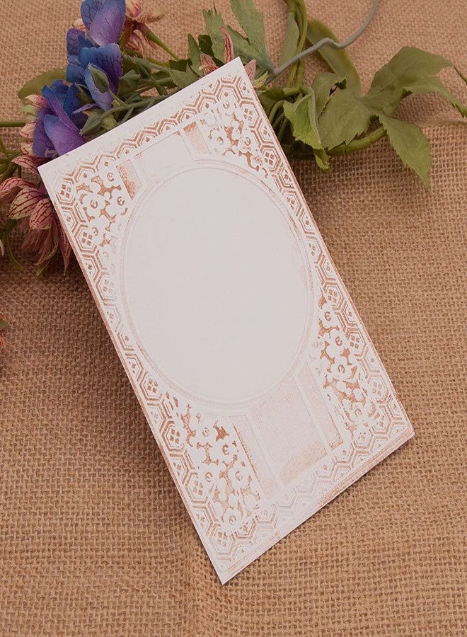 Arbuya Vintage Style Flowers Frame Texture Plastic Embossing Folders for Card Making Scrapbooking or Paper Crafts - Image 3