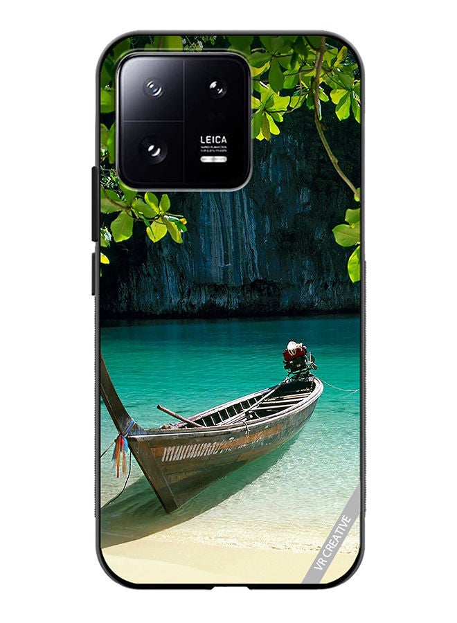 VR CREATIVE Protective Case Cover For Xiaomi 13 Boat Lake Design Design Multicolour - Image 1