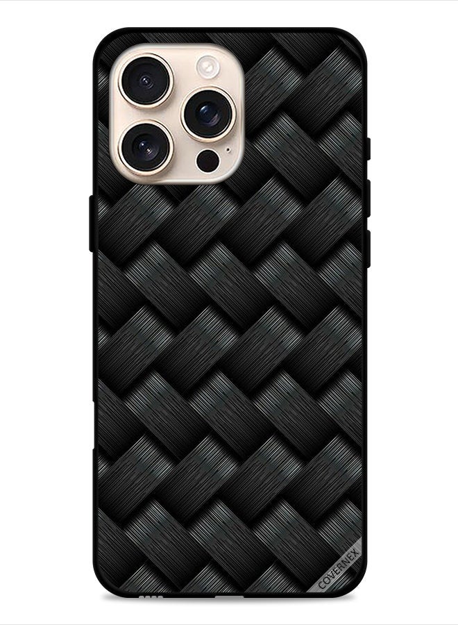 Covernex Apple iPhone 16 Pro Protective Case Cover Dark Stripes Pattern - Image 1
