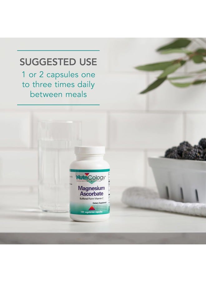 Nutricology Magnesium Ascorbate Supplement - 1000mg Buffered Vitamin C, Immune Support, Magnesium Powder, Vegetarian Capsules - 100 Count - Image 5