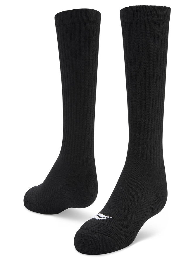 Sof Sole Soccer Over-the-Calf Team Athletic Performance Socks (2 Pair), Small, Black - Image 1