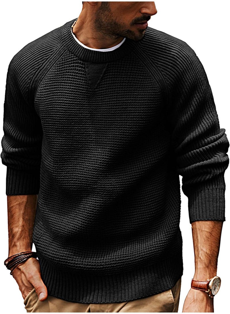 NIBEMINENT Retro Heavy Sweater Men's Winter Thickened Sweater Loose Casual Knitted Sweater Men's Clothing - Image 1