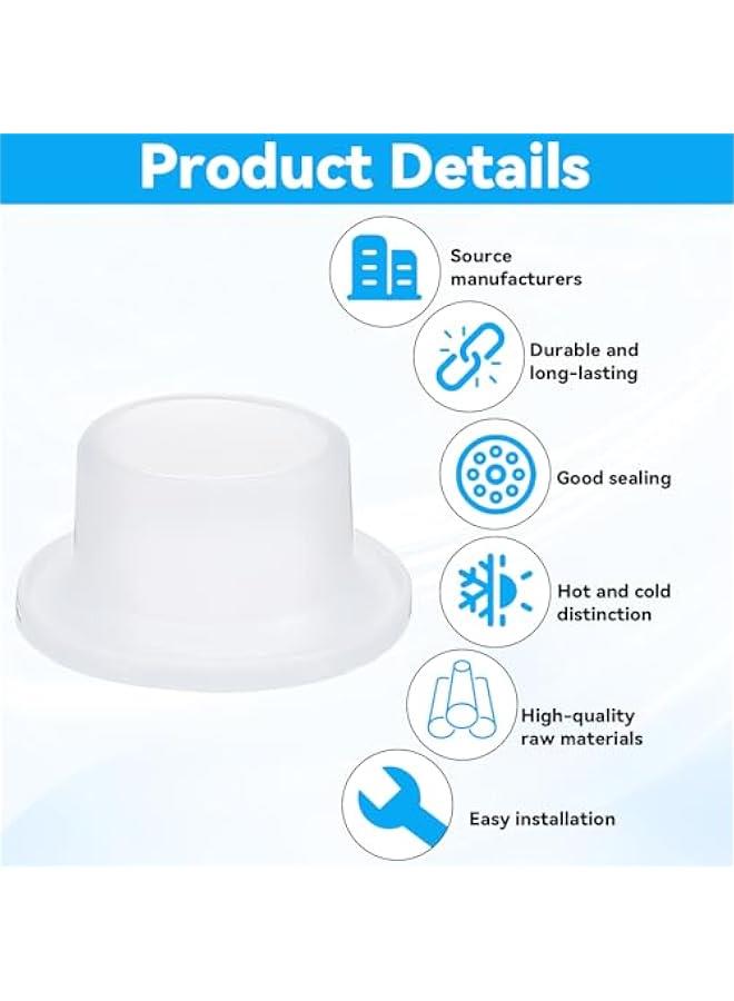 Faucet Leak-Proof Sealing Gasket, 16PCS Silicone Washer Rubber Gasket Ring Faucet Triangle Valve Plug Cover to Prevent Leakage and Dripping for Faucet Hose Shower Heads Water Pipe(White)  - Image 5