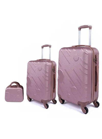 LIMRA Travel bags consisting of 3 luggage bags with a solid and strong design, size 28"20"12"inches Rosegold