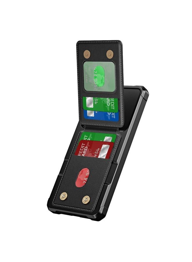 S-TOP Case For Samsung Galaxy S24 FE 5G Vertical Flip Card Bag Holder Leather Phone Case - Image 2