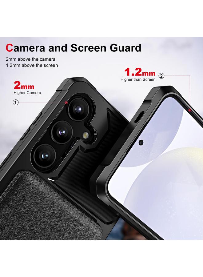 S-TOP Case For Samsung Galaxy S24 FE 5G Vertical Flip Card Bag Holder Leather Phone Case - Image 4