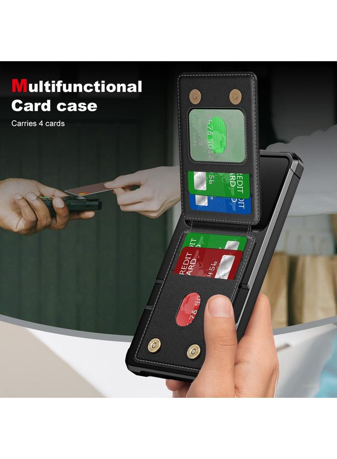 S-TOP Case For Samsung Galaxy S24 FE 5G Vertical Flip Card Bag Holder Leather Phone Case - Image 3