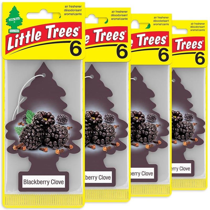 Little Trees ليتل تريز معطر هواء للسيارة | شجرة معلقة توفر رائحة تدوم طويلاً للسيارة والمنزل | بلاك بيري كلوب - Image 1