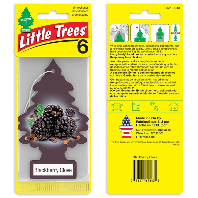 Little Trees ليتل تريز معطر هواء للسيارة | شجرة معلقة توفر رائحة تدوم طويلاً للسيارة والمنزل | بلاك بيري كلوب - Image 3