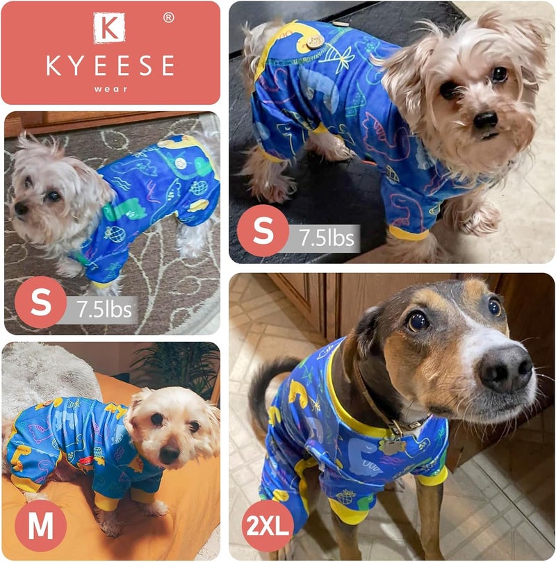 KYEESE Dogs Pajamas for Small Dogs with Dinosaur Soft Material Stretchable Dog Jammies Cat Pajamas Dog Apparel, Small - Image 5