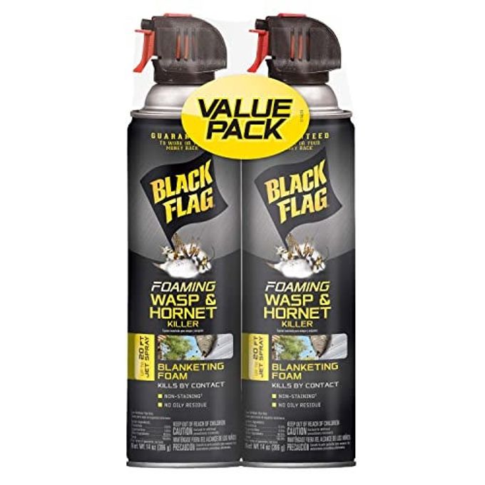 Black Flag Foaming Wasp And Hornet Killer 14 Ounces, Aerosol Insecticide Spray, 2 Pack - Image 3