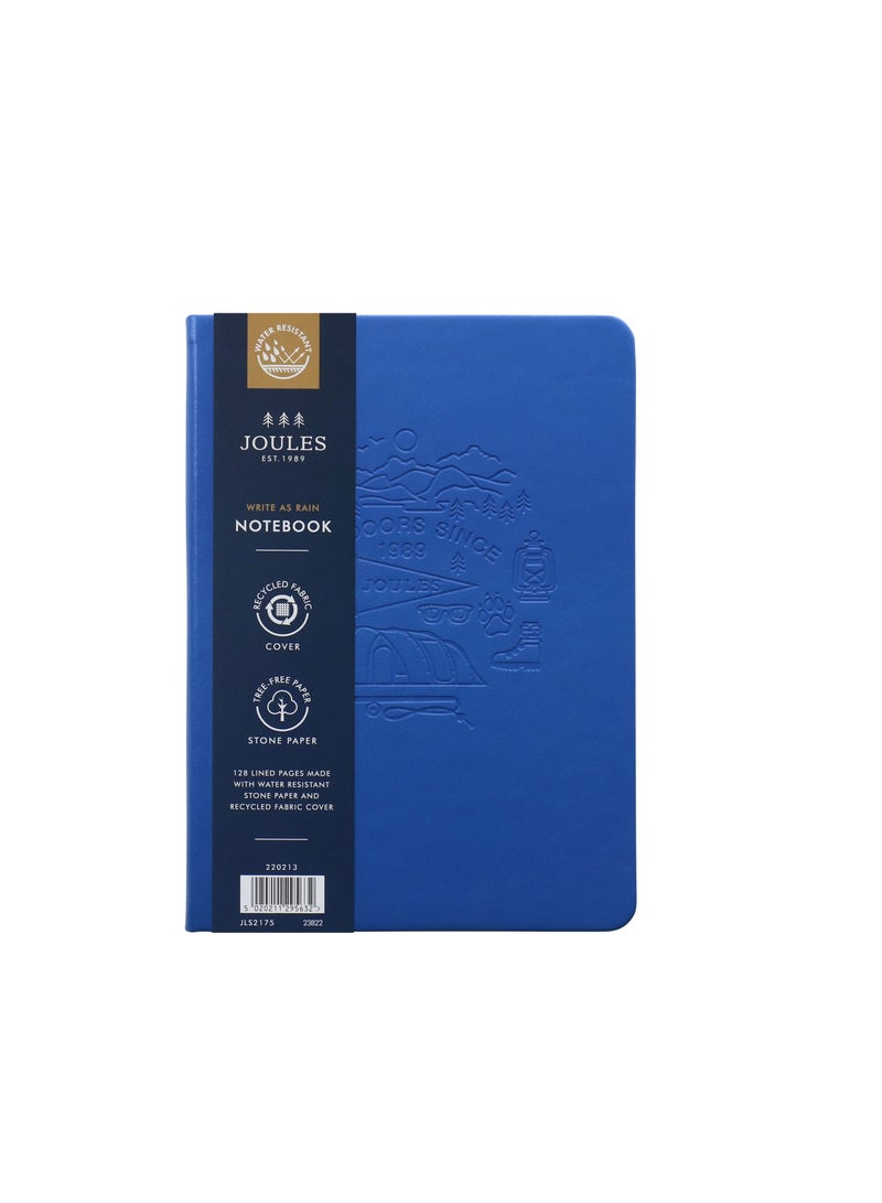 Joules Blue Lined Notebook Water-Resistant Cover - Image 1