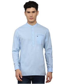 ألين سولي قميص كورتا رجالي قصير بأكمام طويلة من ألين سولي (ASKUQSTBK26085_Sky Blue_S)  - Image 1