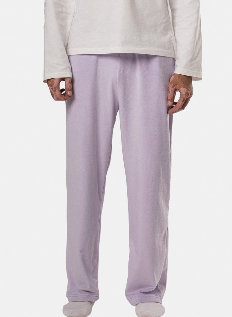 In Your Shoe Purple Plain Fluffy Pyjama Pants - Image 5