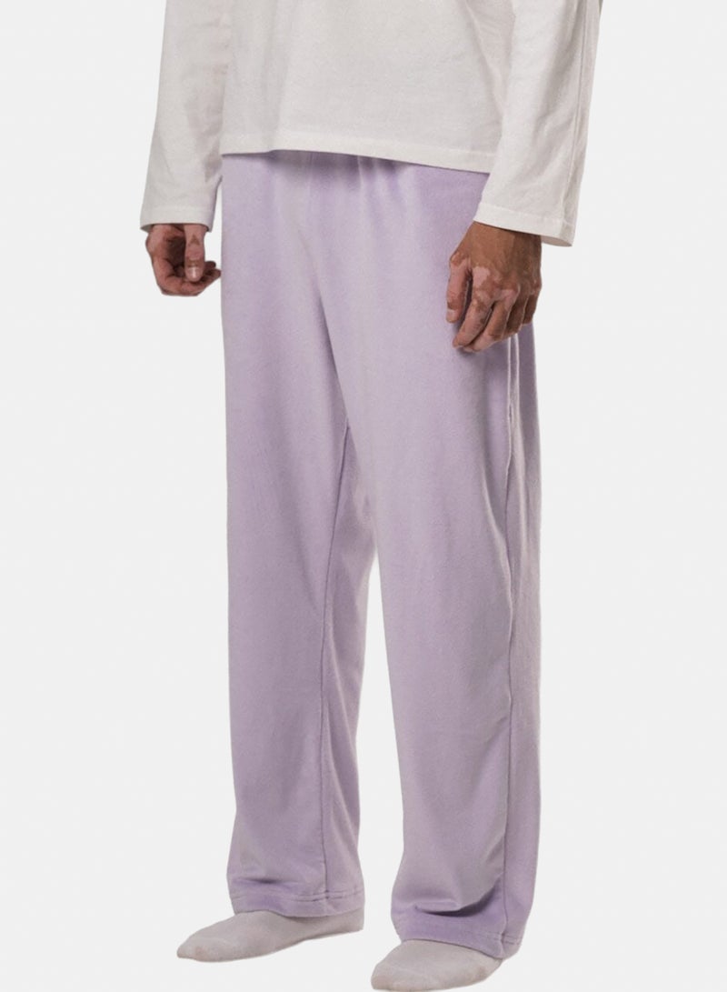 In Your Shoe Purple Plain Fluffy Pyjama Pants - Image 2
