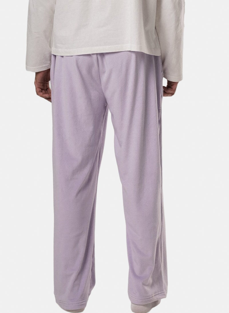 In Your Shoe Purple Plain Fluffy Pyjama Pants - Image 4
