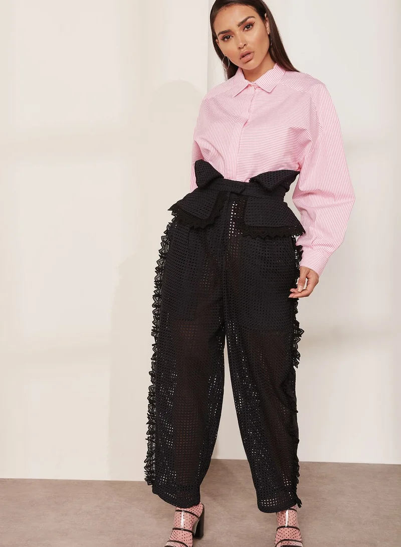 Lucille  Striped Corset Waist Shirt for Women | Best Price UAE