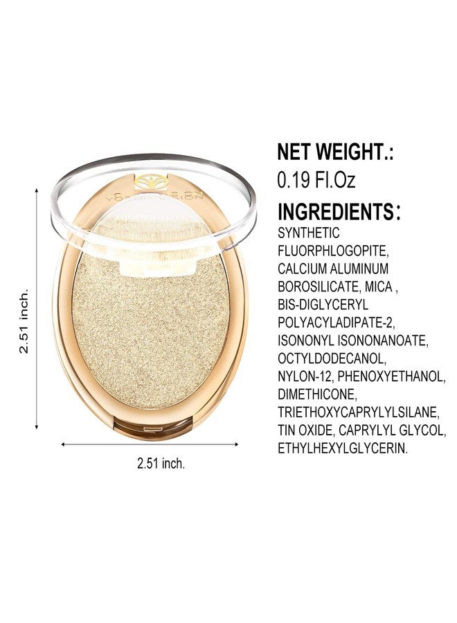 يونج فيجن باليت بودرة إضاءة الوجه المخبوزة من يونغ فيجن، ظلال لامعة شفافة لؤلؤية لمكياج إضاءة الوجه، ألوان عالية الصبغة، 0.19 أونصة (عبوة واحدة) - Image 4