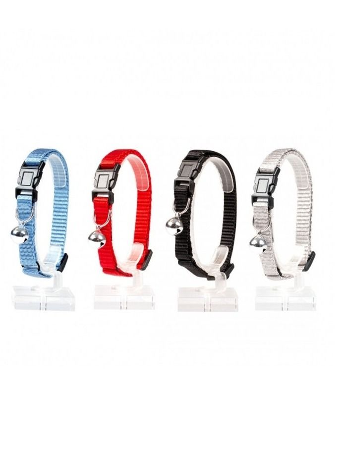 Nylon Uni Collar For Cats Mixed Colors 20 - 30cm / 10mm 1Pc Random Color