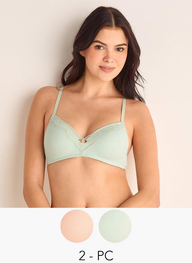 Splash FAV Set of 2 - Lace Detail Bra with Hook and Eye Closure - Image 1