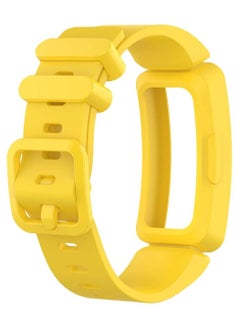 SYOSI Strap for Fitbit Ace 2, Soft Silicone Waterproof Bracelet Accessories, Replaceable Sport Fitness Watch Bands Wristbands for Fitbit Ace 2 for Kids Boys Girls, 1 Pcs, Yellow  - Image 1