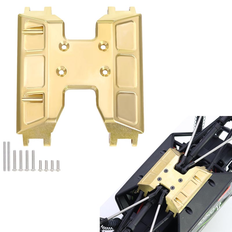FACCNOY Brass Chassis Gearbox Skid Plate Transmission Mount for Axial 118 Axial Capra UTB18 RTR Car RC Crawler Upgrade Parts - Image 3