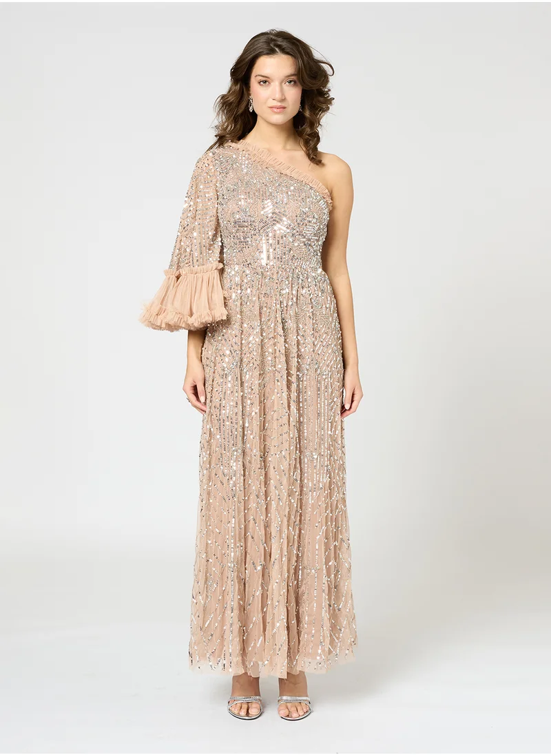 بيوت Vera Embellished Sequin Maxi Dress
