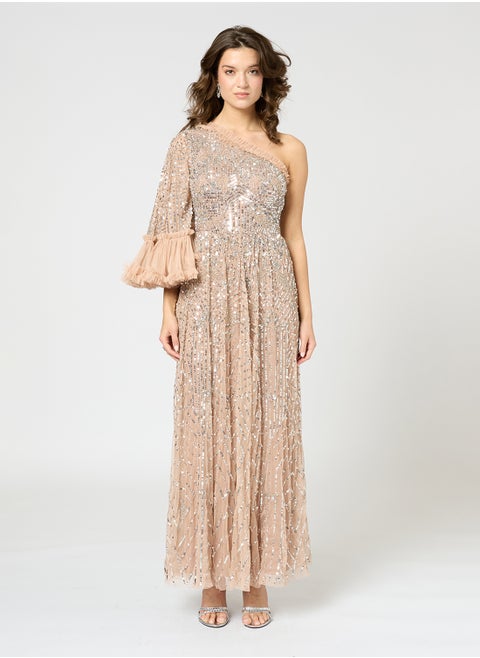 One-Shoulder Evening Dress